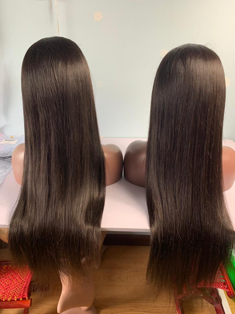 Straight Transparent Lace Closure Wig, (180% Density)