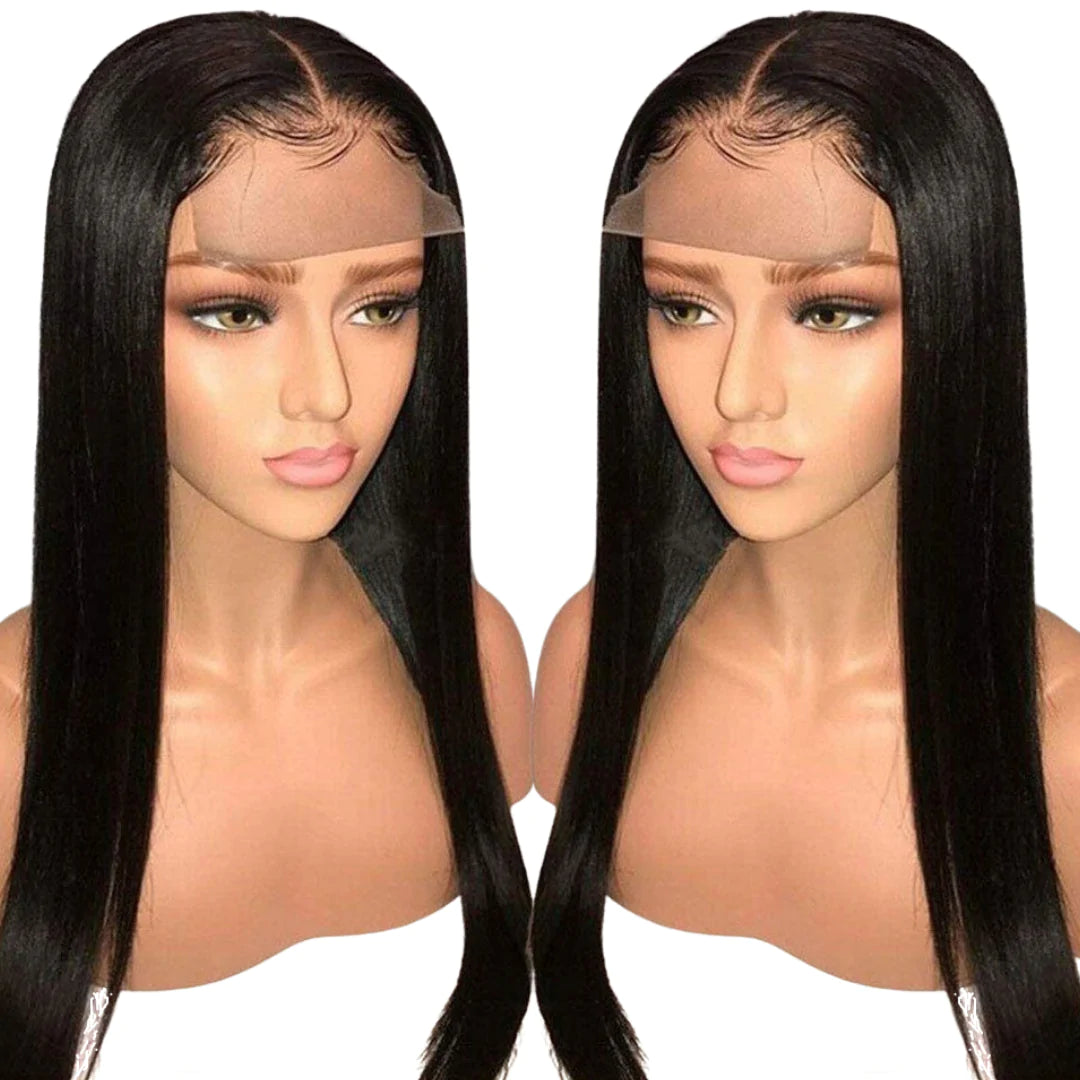 Straight Transparent Lace Closure Wig, (180% Density)