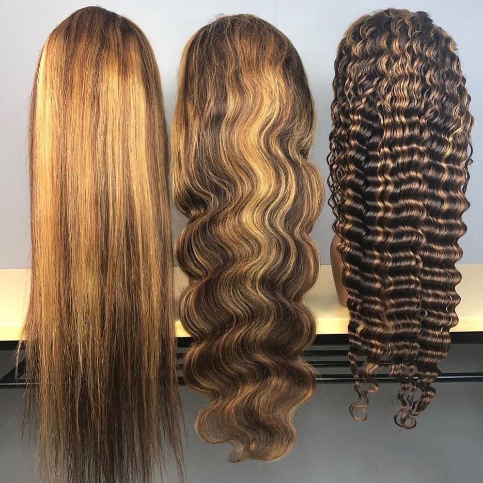 Highlighted Bodywave 13X4 Transparent Lace Front Wig