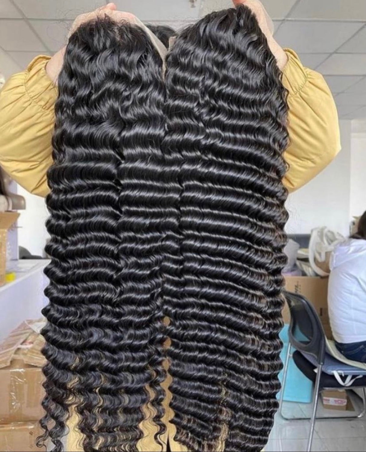 Natural Color Deepwave 13x4 Transparent Lace Front Wig
