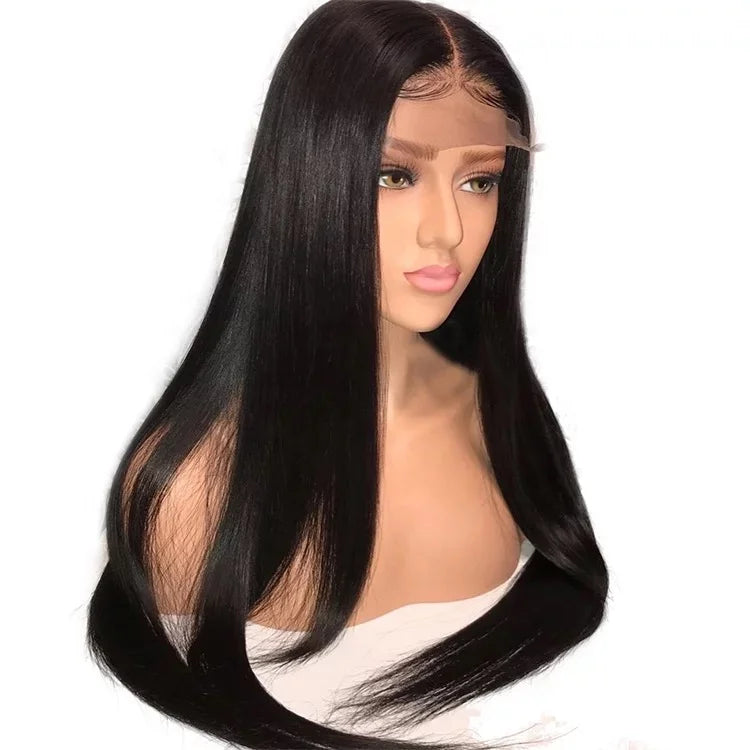 Straight Transparent Lace Closure Wig, (180% Density)