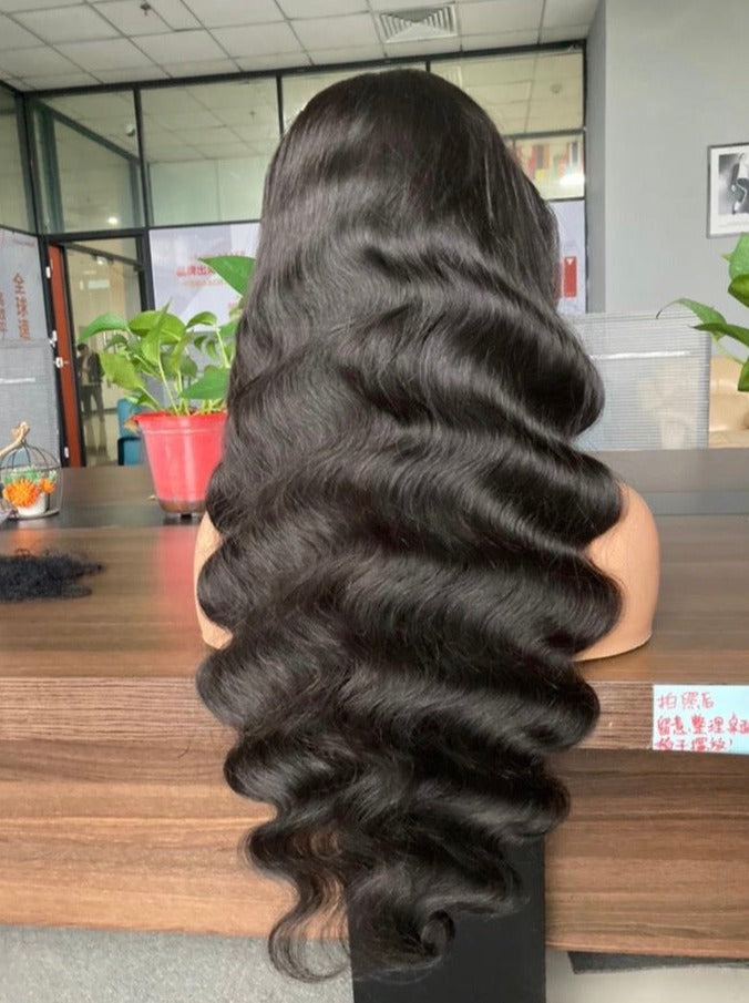 Natural Color Bodywave 13x4 Transparent Lace Front Wig