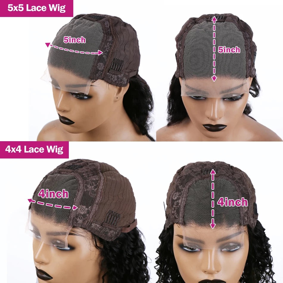 Straight Transparent Lace Closure Wig, (180% Density)